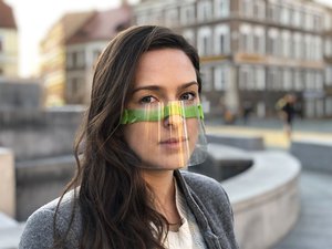Máscara de proteção facial transparente HESTIA para a boca e o nariz 1452162